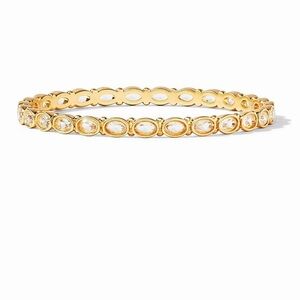 Julie Vos Mykonos Gold Clear Crsmystal Bangle
Small